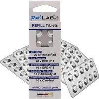 WATER-I.D. Pool-Wassertest Refillpack für PoolLab mit 70 Tabletten, 5 Messparameter, 70-tlg., nur für Photometer