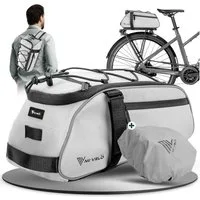 MIVELO Fahrradtasche Gepäckträgertasche mit Schulter- Rückenriemen