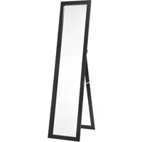 COSTWAY Ganzkörperspiegel, mit klappbarem Holzrahmen, stehend/hängend 37x155cm