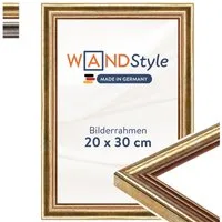 WANDStyle Einzelrahmen H400, Goldener Bilderrahmen 20x30 Holz, Vintage Bilderrahmen Gold 20x30 cm
