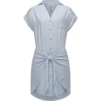 Ragwear Blusenkleid Bahaya Stripe gestreiftes Damen Sommerkleid mit Bindeband