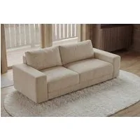 riess-ambiente 3-Sitzer LOFT 210cm champagner/beige - Chenille, Taschenfederkern, Rundumbezug, Einzelartikel 1 Teile, Moderne Couch - ideal für Wohn- und Schlafzimmer oder Loft-Wohnungen