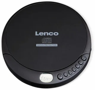 LENCO Portabler CD-Player CD-200BK, schwarz