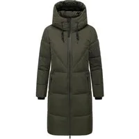 Navahoo Steppmantel Kältekuschel XIV Warmer Damen Wintermantel mit Fleece-gefüttertem Kragen