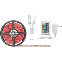 Paulmann LED-Streifen FN SimpLED Strip, 1-flammig, Set 5m, RGB 20W, 230/12V, DC, Weiß Metall, Kst
