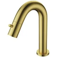 Aloni Waschtischarmatur CR1033-5BG (einzel, 1-St., Keine) Aloni Kaltwasserarmatur Gold gebürstet für Waschtisch oder