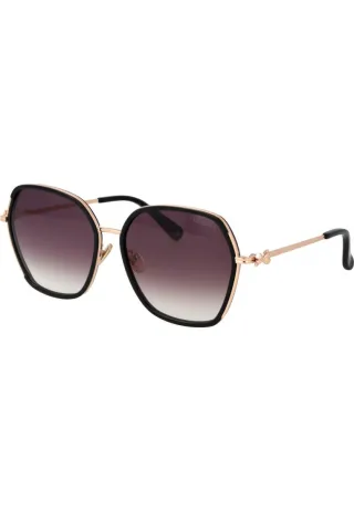 Ted Baker TB1776 Kira 001 glänzende solide schwarzbraune Sonnenbrille mit Farbverlauf
