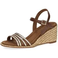 Caprice Sandalen Leder/Synthetik . Keilsandalette