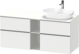 Duravit D-Neo Konsolenwaschtischunterbau wandhängend Weiß Matt 1400x550x664 mm - DE4970R70180000 DE4970R70180000