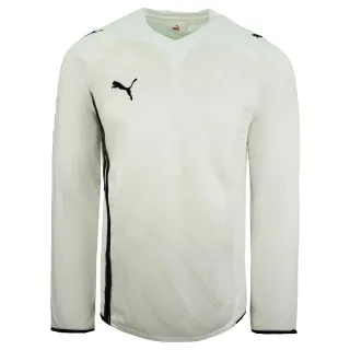 Puma King Paok FC Dritter Langhülle weiße schwarze Herren Fußballtop 737223 01