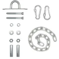 AMANKA Hängesessel Kette mit Deckenhaken - 50 cm Schwerlast Verlängerungskette 230 kg, Eisenkette mit Karabinern - Aufhängung Hängestuhl, Schaukel, Boxsack