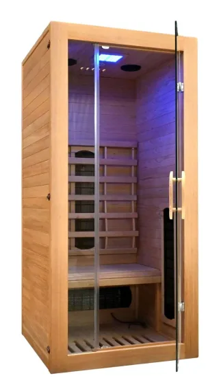 Neuesbad Infrarotkabine 90 x 90 x 190 cm, Hemlock, 1 Person NB1SB100901