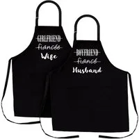 nomsum Kochschürze 2-tlg. -Set für Paare in Schwarz aus Polyester Kochschürze OneSize