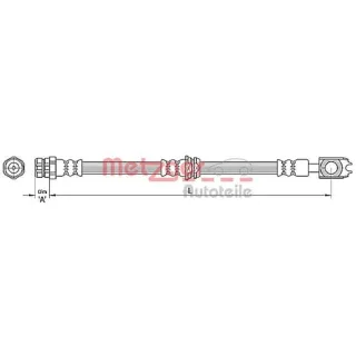 Metzger Bremsschlauch vorne rechts Audi Q3 VW Tiguan