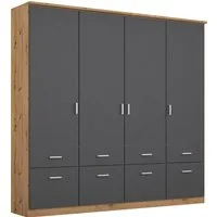 rauch Kleiderschrank Kleiderschrank Schrank Garderobe deckenhoher Schrank BREMEN (optional mit Spiegel, Breiten: 91/136/181 cm, Höhe: 199 cm) in vielen Farbvariationen, inkl. Kranzblende MADE IN GERMANY