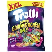 TROLLI Süßigkeit, Trolli Saure Glühwürmchen Mix XXL fruchtig-sauer Packung 350g
