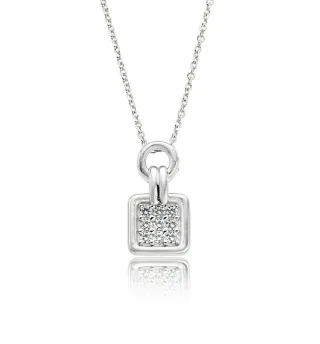 Orphelia Damen Kette aus 925er Sterlingsilber mit Anhänger - Silber ZH-4599