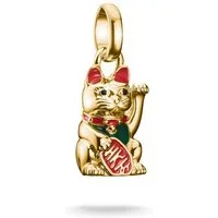 THOMAS SABO Charm-Einhänger Charm Maneki-neko / Winkekatze vergoldet - Connect