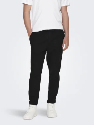 ONLY&SONS - ONSLINUS CROP 0007 COT LIN PNT NOOS Black - Gr. - S