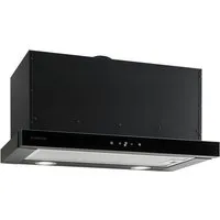 Klarstein Deckenhaube Vinea Serie Vinea Unterbau-Dunstabzug Flachschirm 60 cm 610 m³/h 3 Stufen schwarz Vinea, Unterbauhaube Einbauhaube 60 cm mit Halogen 3 Geschwindigkeiten
