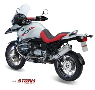 Sport Auspuff Edelstahl Oval Storm by MIVV für BMW R 1150 GS Bj. 1999-2003 mit ABE
