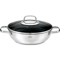 RÖSLE Servierpfanne ELEGANCE ProCera, Edelstahl 18/10 (1-tlg), natürliche Quarzversiegelung ohne PTFE/PFAS, Induktion