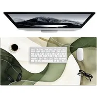 MuchoWow Gaming Mauspad Grün - Kunst - Abstrakt (1-St), Gaming Mauspad XXL, Schreibtischunterlage, Desk Mat Groß, 80x40 cm