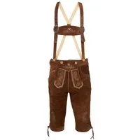 Steigenhöfer Manufaktur Trachtenlederhose Lederhose Herren Tracht Kniebund - Reinhold - 100% Rindsleder (Inklusive verstellbarer Träger) Traditionelle Echtlederhose - Ideal für Dein Oktoberfest Herren Outfit