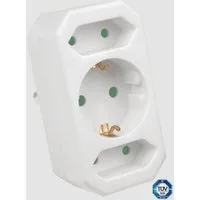 HEITECH 3 Fach Mehrfachsteckdose ohne Schalter max. 3500W Mehrfachsteckdose