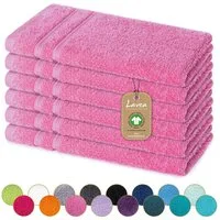 Lavea Gästehandtuch Bali Gästetücher 30x50 cm, Gästetuch, Gästehandtücher klein, Weiches Bio-Baumwollfrottee (Set, 6-St), Handtuch, Gästehandtuch-Set, GOTS-zertifiziert, 500g/m²