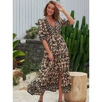 ANNIS Fashion & Accessoires Maxikleid "LIORA" v. Jaase (1-tlg) NEU, Viskose, mit Alloverdruck