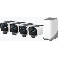 eufy Security Überwachungskamera S3 Pro Kamera-Set, 4K Kabellose Solar-Überwachungskamera Außen (4-tlg)
