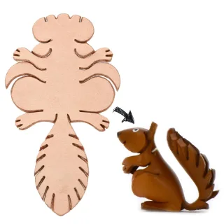 Eichh?rnchen Figur aus Leder zum Selbermachen