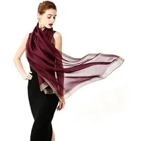 Zaewry Modeschal Damen Modeschal, Leichter Voile-Schal Schulterumhang, Goldrand Modeschal, Eleganter Abendkleid-Schulterumhang