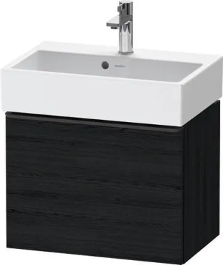 Duravit D-Neo Waschtischunterbau wandhängend Eiche Schwarz Matt 584x372x440 mm - DE42290BD160000 DE42290BD160000