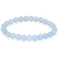 Lebensquelle Plus Armband Aquamarin Kugelarmband, 8 mm