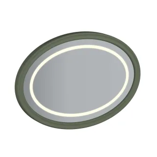 VitrA Valarte LED-Flachspiegel oval Breite 100 cm Vintage Grün (Lack),65828 65828