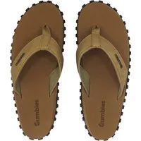 Gumbies Vegovert in Tan T-Strap-Zehentrenner Hergestellt aus recycelten Materialien