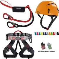 ALPIDEX Kletterhelm ALPIDEX Kletterhelm + Klettergurt + Stubai Klettersteigset BASIC 3.0