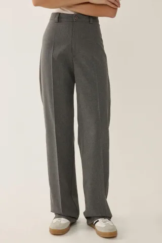 Hochtaillierte Gerade Beinhose