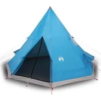 vidaXL Tipi-Zelt Tipi-Campingzelt 4 Personen Blau Wasserdicht, Personen: 4 (1 tlg)