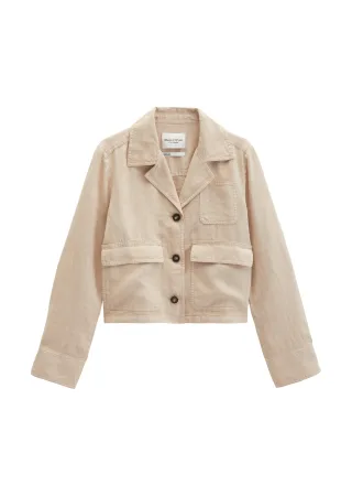 Marc OPolo Casual - Leinenjacke straight Sandpaper - Gr. - 36