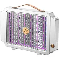 KINSI Insektenvernichter Elektrischer Mückenfänger, UV-Falle, Insektenschutz, 80 m² Wirkbereich, Zum Anschließen oder Aufladen, 360°-Rundum-Elektro-Mückenvernichter