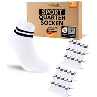 sockenkauf24 Sportsocken 10 Paar kurze Tennissocken Quarter Sportsocken Herren Damen Baumwolle (30-Paar) verstärkte Ferse & Fußspitze, gepolsterte Sohle, Atmungsaktiv