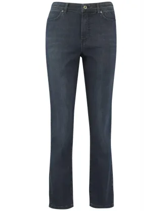 GERRY WEBER Collection - Modische Jeans mit seitlichen Längsbiesen schwarz/blau - Gr. - 40