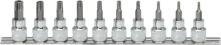 KS Tools 3/8" CHROMEplus Bit-Stecknuss-Satz Torx, Bohrung, 10-tlgTB10-TB55 - 918.3970