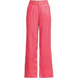 Leinenhose High Waist mit weitem Bein für Damen in Petite-Größe, Damen, size: petite, Pink, Leinen, by Lands' End