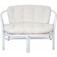 Home affaire Sitzbank, aus handgeflochtenem Rattan, mit Kissen