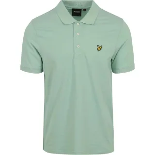 Turkisfarbenes Shadow-Poloshirt der Marke Lyle & Scott auf der Brust mit Logo