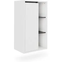 Vicco Midischrank Viola, Weiß/Grau, 50 x 86 cm mit offenen Regalen (1-St)